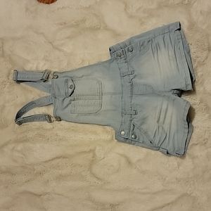 Rue 21 Lightwash Jean Shortalls 7/8